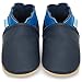 Chaussures Bébé - Chaussons Bébé Cuir Souple - Bleu et Marine - 2-3 Ans
