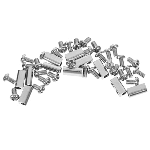 Uonlytech Lot de 30 Pinces de Fixation en Acier Inoxydable 3 MM pour Câbles Métalliques Supports de Pince à Double Trou Clips Suspendre Réglables pour Luminaires Domestiques et