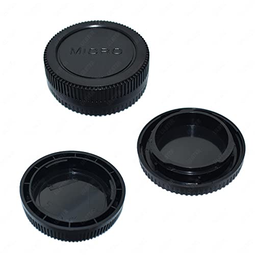 Body Cap & Rear Lens Cap Cover For Panasonic Lumix G9 G7 G95 G85 Gh6 Gh5 Gh5S Gh4 Gh3 Gx85 Gx9 Gx8 Gf9 Gf10, Olympus E-M10 Mark Iv Iii Ii E-M1 E-M5 More Micro Four Thirds Camera And Lens Accessories #TOP2
