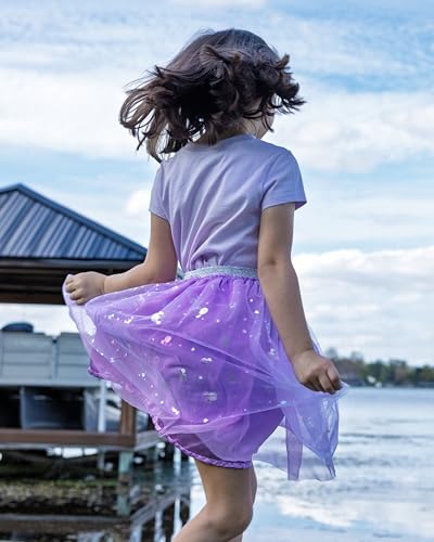 Disney Minnie Mouse Toddler Girls Metallic Print T-Shirt and Tulle Tutu Skirt Outfit Set Lavender 2T - image 3