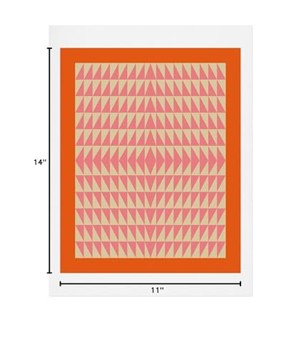 Society6 June Journal Pink & Orange Triangle Art Print, 11 x 14