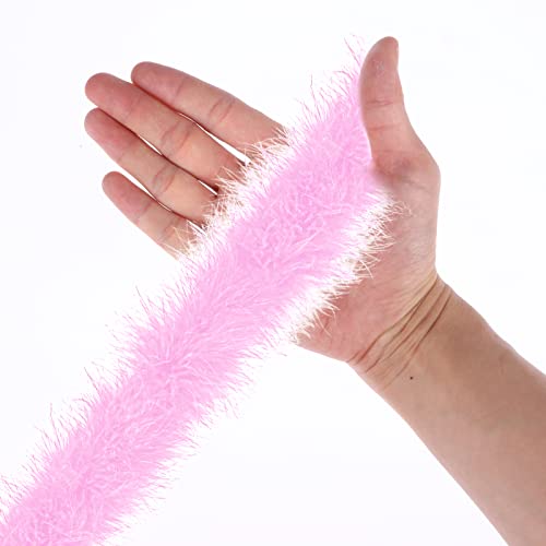 10 Pack 6.6Ft Colorful Feather Boas Natural Feather Boa Women Girls Dress Up Boa For Craft Wedding Party Dress Up Halloween Christmas Costume Decoration, Pink #TOP3