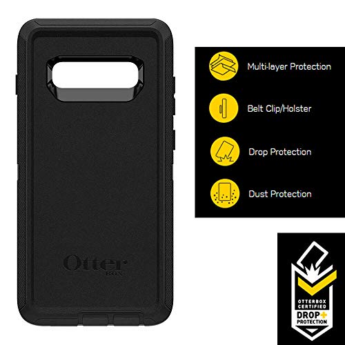 OtterBox Galaxy S10+ Defender Series Case - Black, Rugged & Durable, with Port Protection, Includes Holster Clip Kickstand by OtterBox - Used condition - Image 3