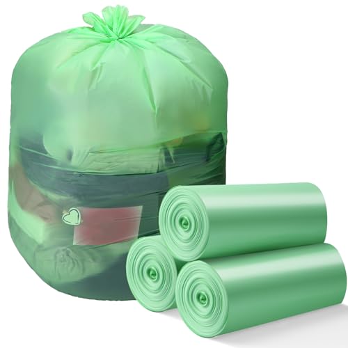 Zhanmai 60 Pcs 23 Gallon Trash Bags Large Portable Heavy Duty Garbage Bags Replacement Disposable Contractor Bags for Home Office Kitchen Camping Commercial Industrial Toilet Waste