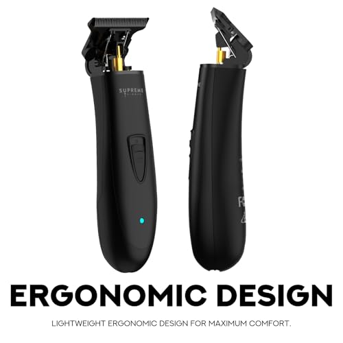 Image of Supreme Trimmer T Shaper - Quiet Cordless Beard & Hair Trimmer for Men | 120 Min Runtime, Low Noise, Zero-Gap DLC Blade | Ideal for Sensitive Skin, Kids & Elderly | ST5190