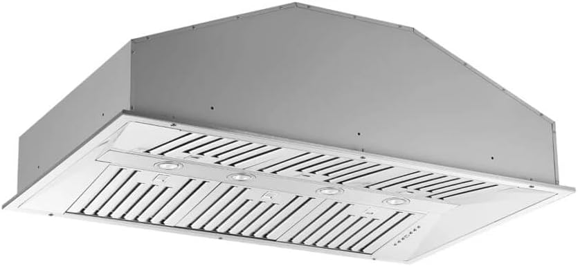 Forno Altilia 48" Inch. Built-in/Insert Range Hood with 1200 CFM Double Motor and 4 Speed Touch Control - Stainless Steel Kitchen Vent Hood with Baffle Style Filters and 2 Halogen Lights