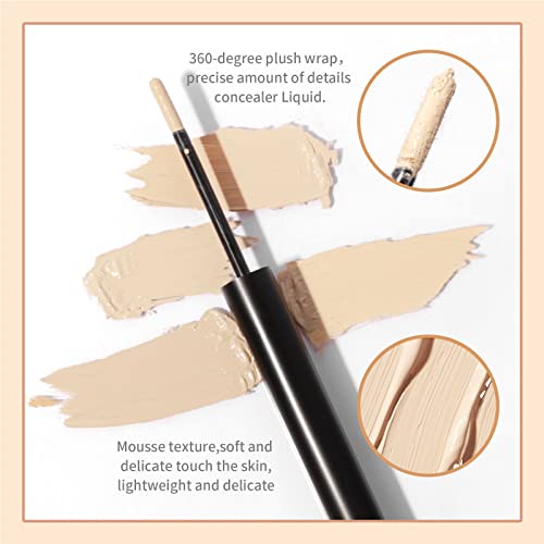 Rosarden Full Coverage Concealer, Concealer For Dark Circles, Dullness, Imperfections And Redness, Long Lasting, Hydrates Blemish Waterproof Concealer, Liquid Concealer For All Skin Type - 0.21 Fl Oz #TOP3