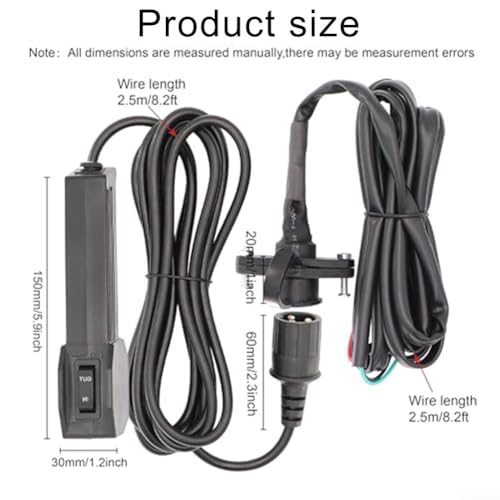 Télécommande filaire treuil 12V ergonomique à câble long de VTT - 3
