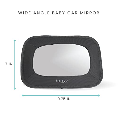 Lulyboo Baby Mirror For Car, Adjustable Rear Facing Back Car Seat Mirror, Gray #TOP6