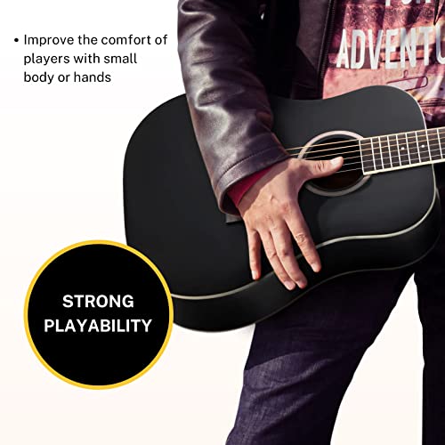 Donner 3/4 Guitare Acoustique Adulte Debutant Guitare Folk 36 Pouces Guitare Kit de Voyage avec Sac Capo Tuner(Noir) - Les Beatles, Paul McCartney, John Lennon, RIngo Starr, George Harrison Donner 3/4 Guitare Acoustique Adulte Debutant Guitare Folk 36 Pouces Guitare Kit de Voyage avec Sac Capo Tuner(Noir) – Image 5