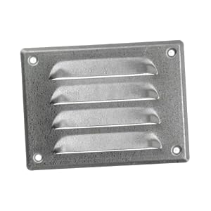 140x105mm Lüftungsgitter - Verzinkt Abluftgitter mit Insektenschutz Abluft Zuluft Metall Gitter