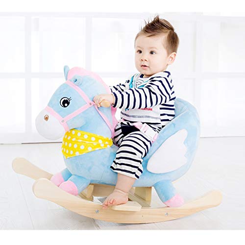 Schaukelpferd Baby Spielzeug Dual-Use-Massivholz mit Musik Baby Schaukelstuhl 1-3 Jahre altes Geschenk Schaukelspielzeug… – Bild 2