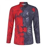 Zhiyao Herren Funky Hawaiihemd Herren-Hemd Slim-Fit Langarm/Kurzarm Herren Hemden Freizeithemden Businesshemd Sommerhemd Sommerhemd für den Reisen Urlaub