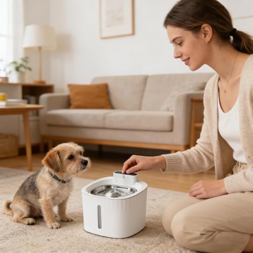 Fontaine à eau pour animaux réduit les odeurs pour chat et chien