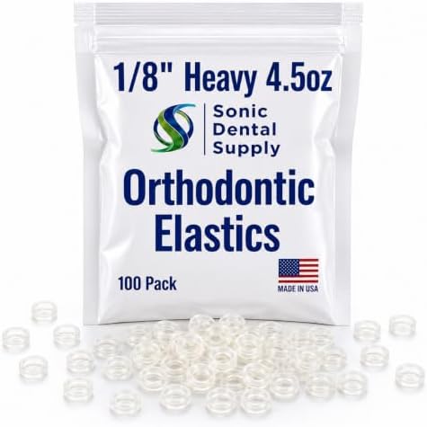 Clear 1/8" 4.5 oz - Orthodontic Elastic - Braces - Dental Rubber Bands - USA