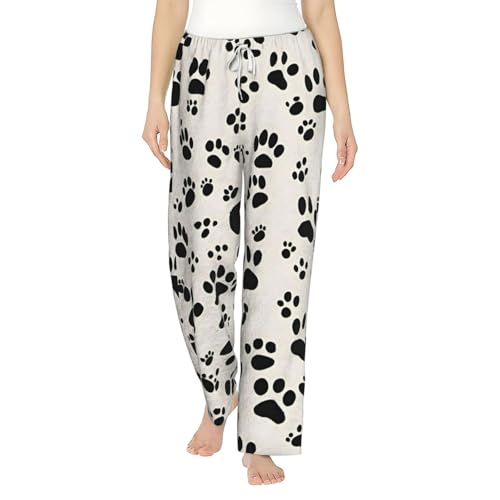 Pantalon de pyjama femme imprimé pattes : le cadeau de vacances idéal