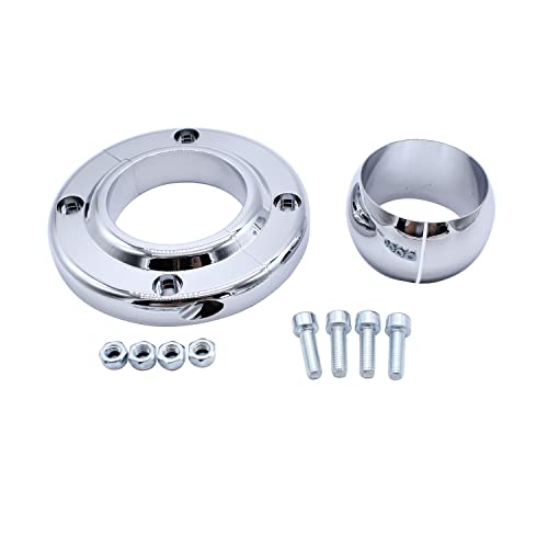 1 Set SHLPDFM Steering Column Chrome Polished Aluminum Floor Mount Steering Column Universal Compatible with 2