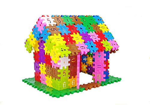 DEJUN Interlock Blocks Toys, Kids Building Blocks Set, Educational Toys, Construction Play Board Building Blocks, Recreational, Educational Conventional Toys Gift for Boys Girls (100 PCS)