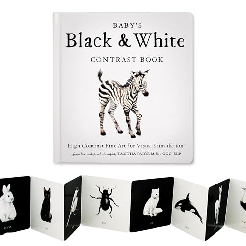 Image of Baby's Black and White Contrast Book: High-Contrast Art for Visual Stimulation at Tummy Time (Tabitha Paige Children's Book Series)