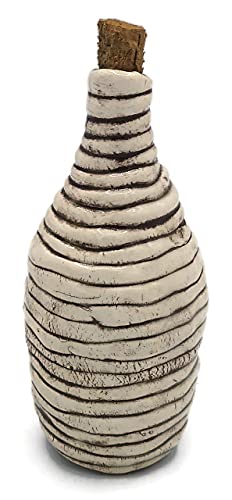 Handcrafted Rustic Ceramic Bottles with Cork Stoppers for Eclectic Home Decor – Artisanal Portuguese Clay Vases - Image 9
