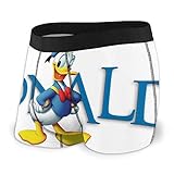 YBRB Herren Donald Duck Ultra Soft Unterwäsche Atmungsaktive Boxershorts Gr. L, Schwarz