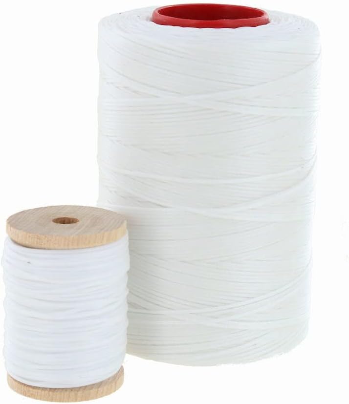 Ritza 25 Tiger Thread, Waxed Polyester, White, 1.0mm - 50 Meters