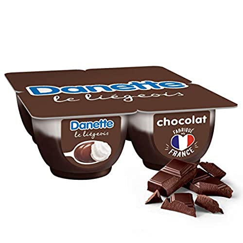 Danette Liégeois Chocolat - Les 4 pots de 100g