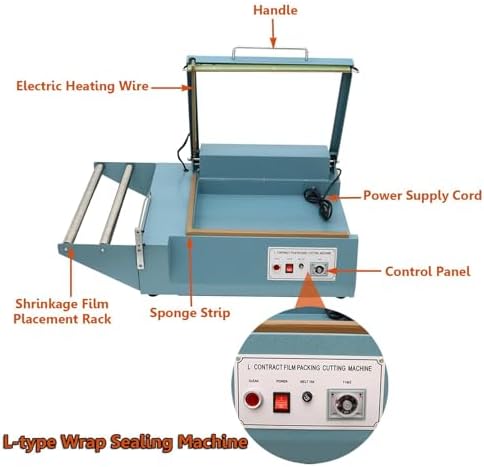 1000W Heavy-Duty Heat Shrink Packaging Machine, Pulse Heat Sealer for Home & Commercial Use, Efficient Shrink Wrap Tool for Durables Packaging