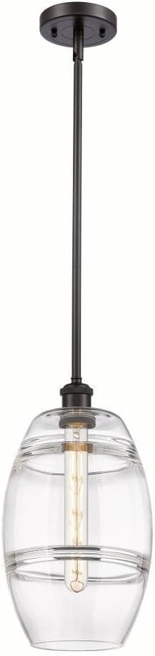 Innovations Lighting VAZ - 1 Light Stem Hung Mini Pendant in Industrial Style-9.88 Inches Tall and 8 Inches Wide-Oil Rubbed Bronze Finish-Cle