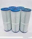  Tropicspa - Pack de 5 filtros Spa perforados para Jacuzzi de atornillar, diámetro exterior 12,5 cm, altura 34 cm, compatible con Jacuzzi