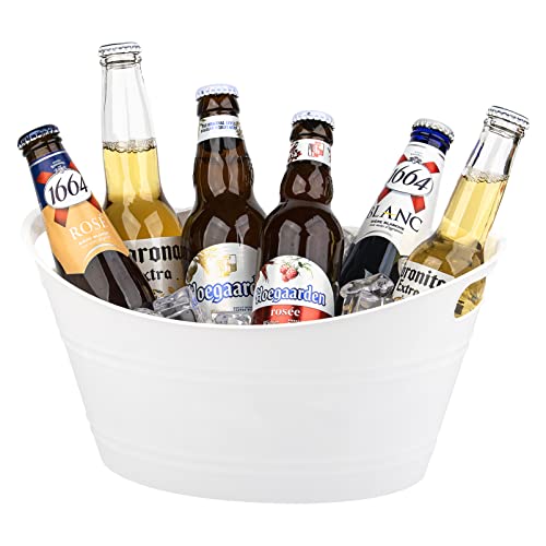 Tiawudi KC1216SW 6 Pack Plastic Oval Storage Tub, Ice Bucket thumb #3
