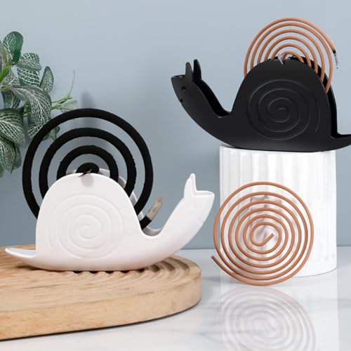 2Pos Mo-squito- Coil Holder - Snail Mo-squito- Coil Holder | Metal Mo-squito- Coil Holder For Outdoor Indoor | Mo-squito Coil Holder | Essen-Tia L Mo-squito- Repelen T Outdoor Tray