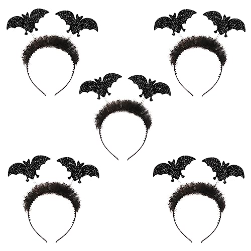 Qchomee 5Pcs Bat Headpiece Halloween Devil Spider Headband Bat Animal Headdress Fancy Dress Party Favour Props Cosplay Costume Hair Accessories Headwear Dress Up Favors Accessories for Carnival - Image 3