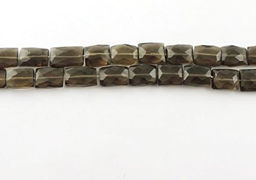 JEWELZ 1 Strand Smoky Quartz Faceted chicklet / rectanglur briolettes - Smoky Quartz chicklet Beads 10mmx10mm-17mmx10mm 10 inc
