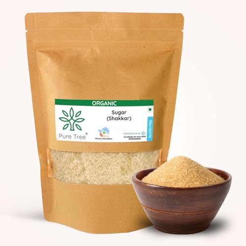 Image of Pure Tree Certified Organic Sugar | 350 g | Sulphurless Cheeni, Shakkar | Gluten-Free Chini Processed From Sugarcane