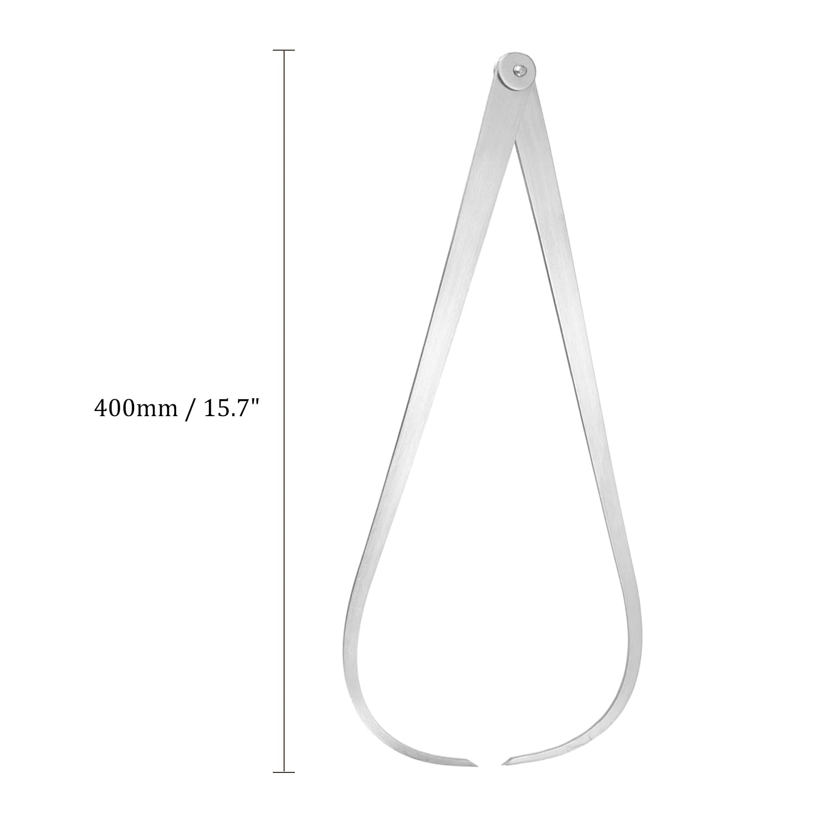 Compas Extérieur - [16 Pouces] Outil de Mesure en Acier Inoxydable à Joint de Friction pour Mesurer les Dimensions, Couleur Argentée
