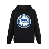 Gifts for Men Hertha BSC Logo Customized Retro Hoodies Long Sleeve Pullover Loose Hoody Sweatershirt Size M