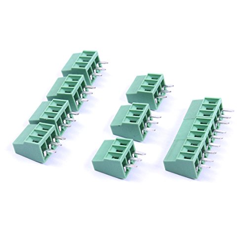 Atoplee 30pcs 3 Pole 2.54mm Pitch PCB Mount Screw Terminal Block Connector