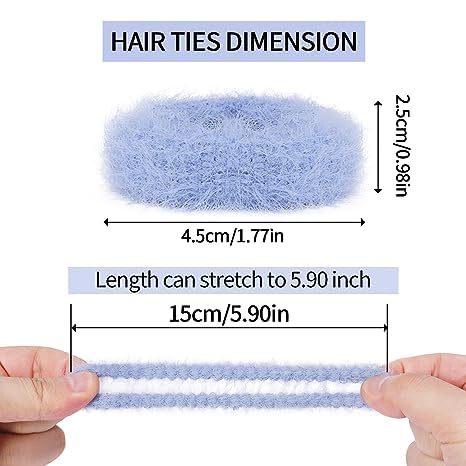 Image of GITGRNTH Soft Cotton Hair Ties for Women - No Damage Elastic Hair Bands - Durable Rubber Band for Women - Ideal Ponytail Holders - Comfortable Hair Accessories - Gentle on All Hair Types - Perfect for Thick and Thin Hair - Scrunches for Women - Kids Hair Rubber Band