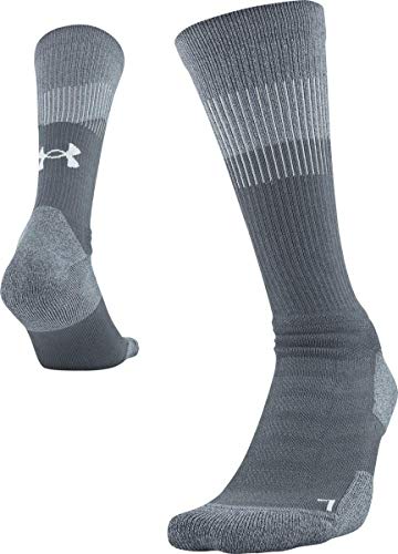 Under Armour Adult Unrivaled 3.0 Crew Socks, 1-Pair, Graphite, Shoe Size: Mens 12-16