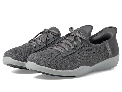 Skechers Modern Comfort Women's Women's Newbury ST-Our Time Hands Free Slip-Ins Sneaker, Charcoal, 9.5