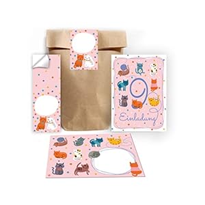 Lot de 12 cartes d’invitation pour 9e anniversaire d’enfant – 9ème anniversaire d’enfant – Avec 12 enveloppes – 12…