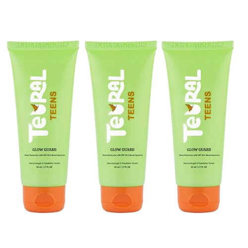 Image of Teens 2in1 Face Cream + Mineral Sunscreen SPF 30| Tinted| Broad Spectrum| Lightweight, Plant-based, No white cast|For Sensitive & Acne Skin| Ages 12-18 |50gm Pack Of 3