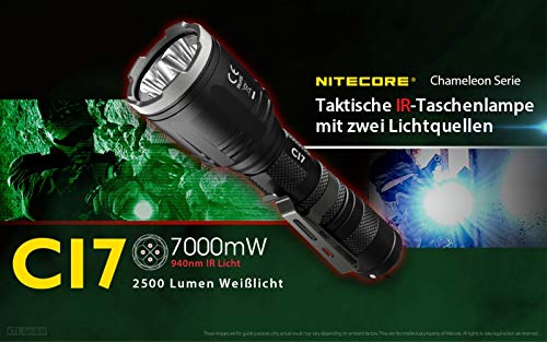 Amazon.co.jp: NITECORE ナイトコア CI7 ハンドライト 2500ルーメン IR