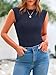 PRETTYGARDEN Women's Ribbed Tank Tops 2026 Summer Cap Sleeve Slim Fitted Knit Basic Casual Tee Shirts Trendy Fashion Clothes (Navy,Large)