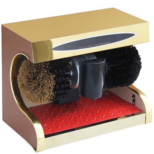 Limpiador eléctrico de zapatos, pulidor automático de zapatos, bajo ruido, 45 W, ideal para el hogar, oficina, vestíbulo de hotel y uso bancario