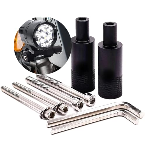 Soporte de montaje para focos antiniebla de motocicleta Ourbest horquilla M6 M8 negro 2