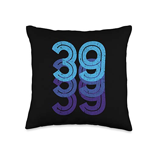 39 Lucky Number Birthday Sports Team Throw Pillow