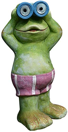 Ornement de jardin de grenouille lumineuse et étanche pour décoration