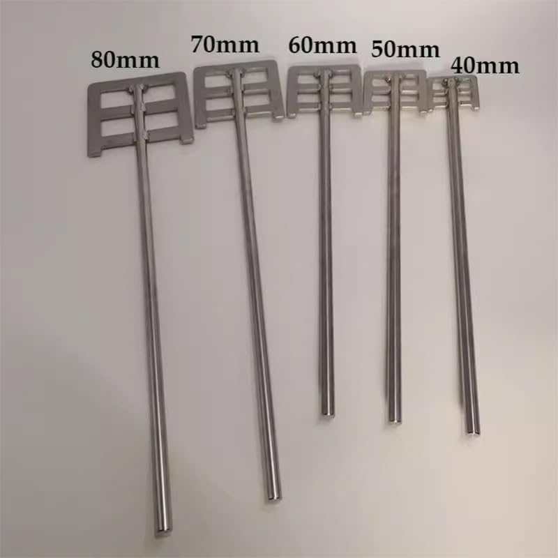304 Stainless Steel Stirring Blade - 40mm to 120mm Square Stir Paddle with Rod for Laboratory Dispersion(70x8x300mm)